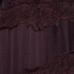 Women's Plus Size Satin Sleeveless Lace Detail Dress