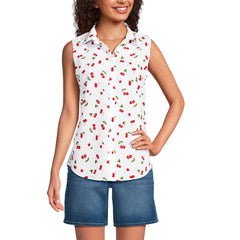 Women's Petite No Iron Sleeveless Shirt