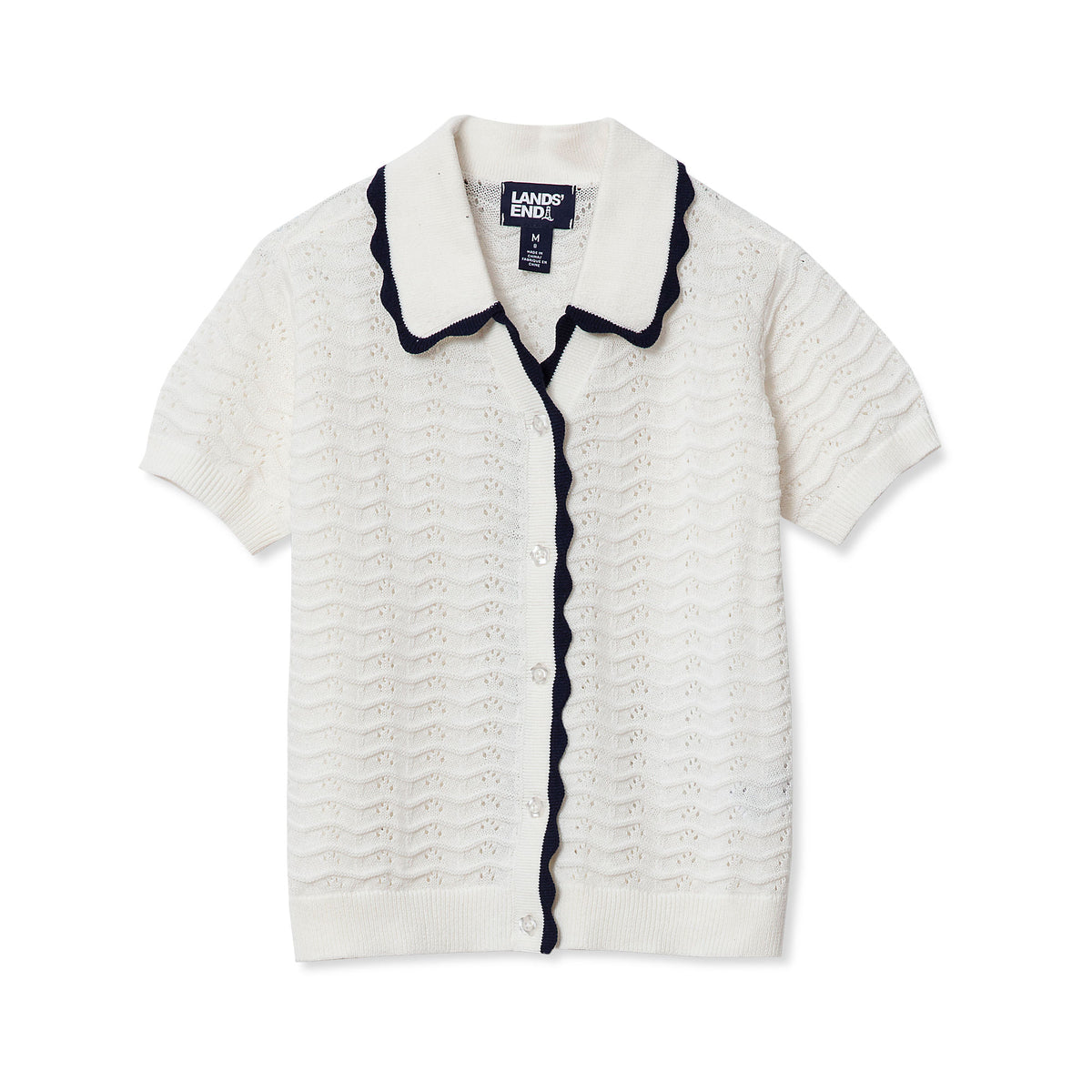 Girls Short Sleeve Collared Sweater