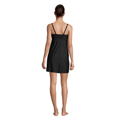 Women's Chlorine Resistant Tummy Control Square Neck Swim Dress One Piece Swimsuit with Shorts