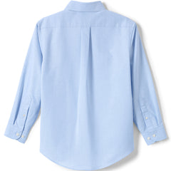 Boys Husky Long Sleeve Solid Oxford Dress Shirt