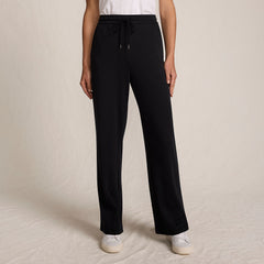 Women's Tall Sport Knit High Rise Pull On Relaxed Straight Leg Pants