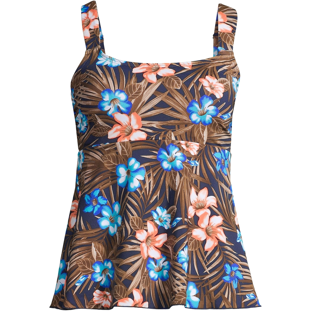 Women's Mastectomy Flutter Scoop Neck Tankini Top