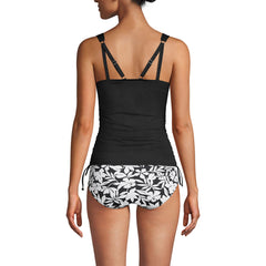 Women's D-Cup Chlorine Resistant Underwire Tankini Swimsuit Top