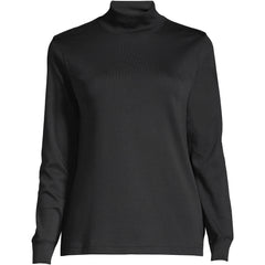 Women's Plus Size Long Sleeve Supima Mock Turtleneck