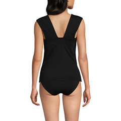 Women's D-Cup Square Neck Underwire Tankini Top