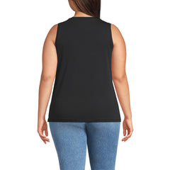 Women's Plus Size Supima Cotton Crew Neck Tank