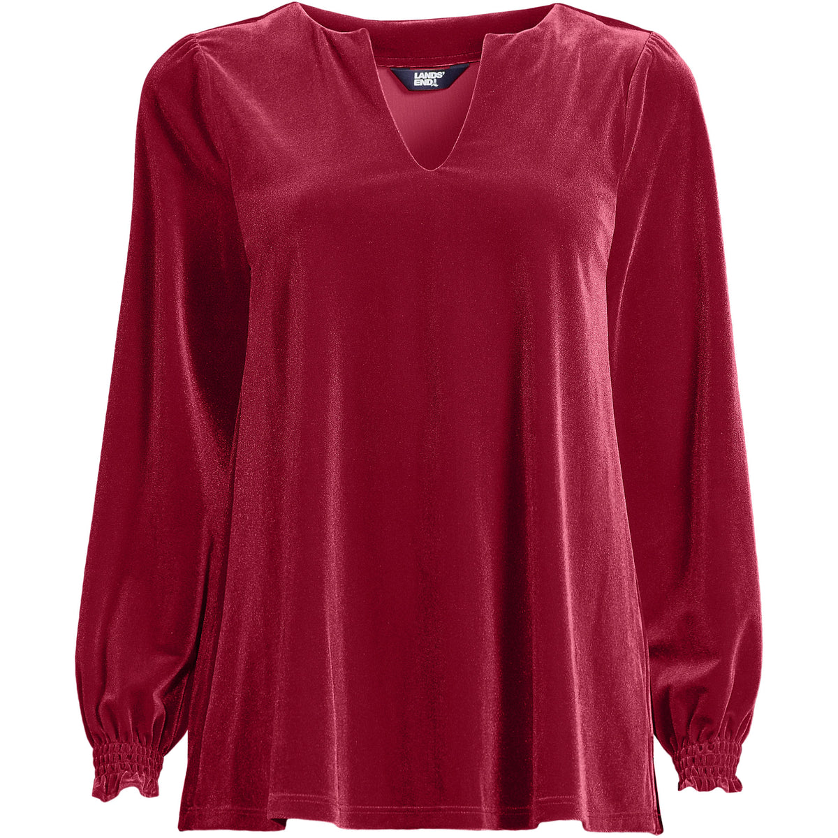 Women's Long Sleeve Velvet Blouse