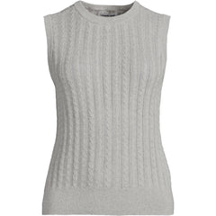 Women's Plus Size Cotton Pointelle Shell Sweater