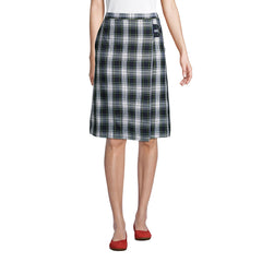 School Uniform Women's Plaid A-line Skirt Below the Knee