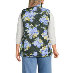 Women's Plus Size Print FeatherFree Quilted Insulated Vest