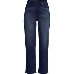 Women's Starfish High Rise Knit Denim Straight Crop Jeans