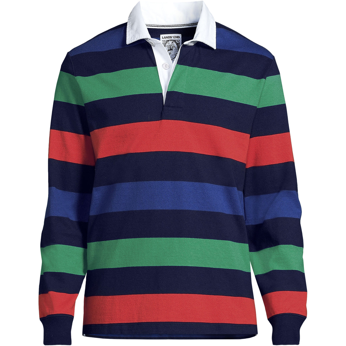 Men's Tall Long Sleeve Stripe Rugby Shirt