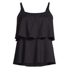 Women's Scoop Neck Tiered Tankini Swimsuit Top