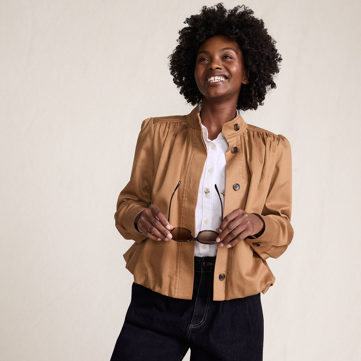 Women's Drapey Twill Bubble Hem Jacket