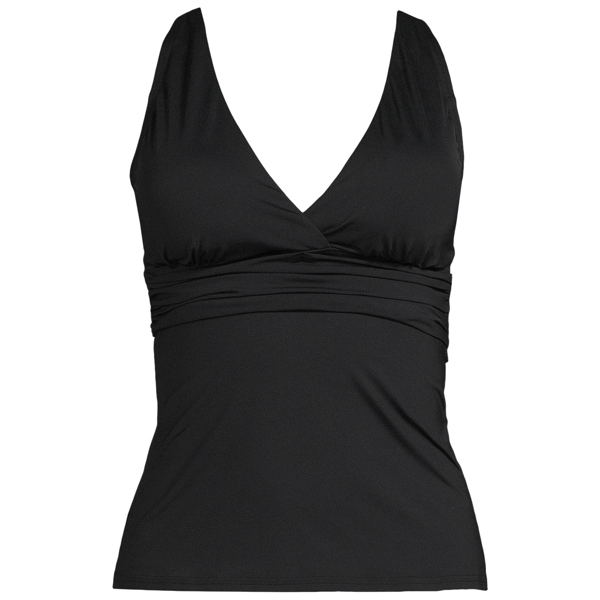 Women's Plus Size V-Neck Plunge X Back Tankini Top