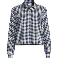 Women's Plus Size Cropped Flannel Shirt