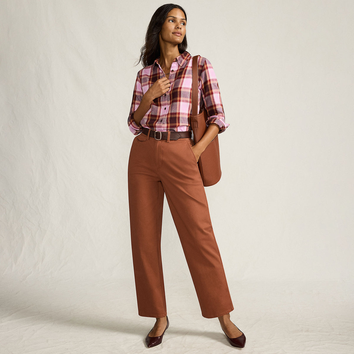 Women's Tall Chino High Rise Rail Straight Leg Pants
