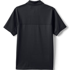 Unisex Short Sleeve Quarter Zip Textured Polo Shirt