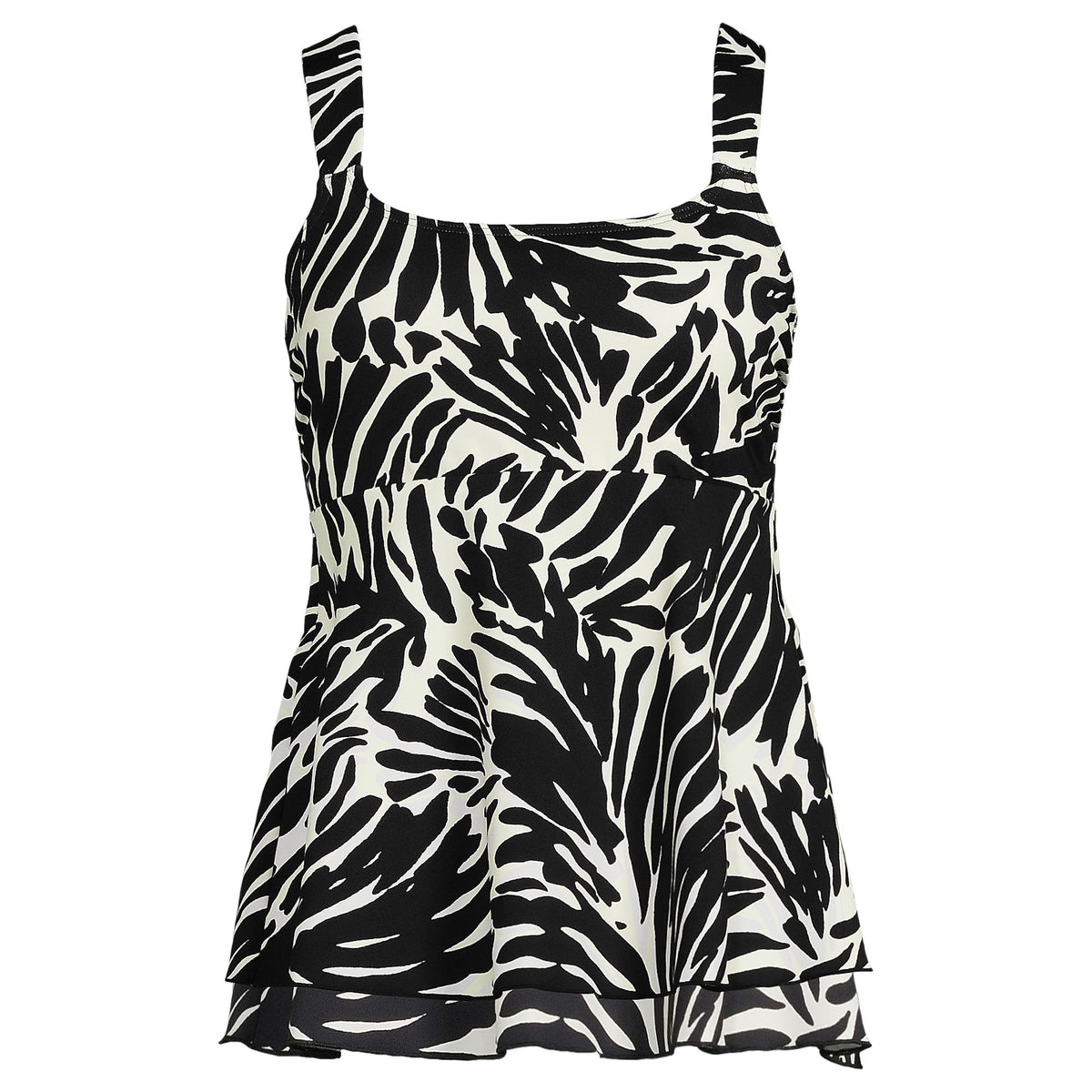 Women's DDD-Cup Adjustable Scoop Neck Flutter Tankini Top