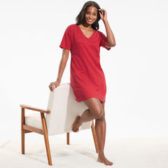 Women's Cotton Interlock Relaxed Above the Knee Nightgown
