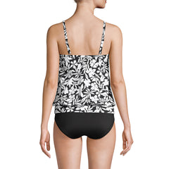 Women's DDD-Cup Chlorine Resistant Blouson Tankini Swimsuit Top