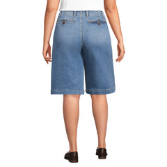 Women's Plus Size Recover Denim Mid Rise 12" Trouser Shorts