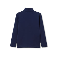 Boys Husky Long Sleeve Knit Full Zip Mock Neck Sweatshirt