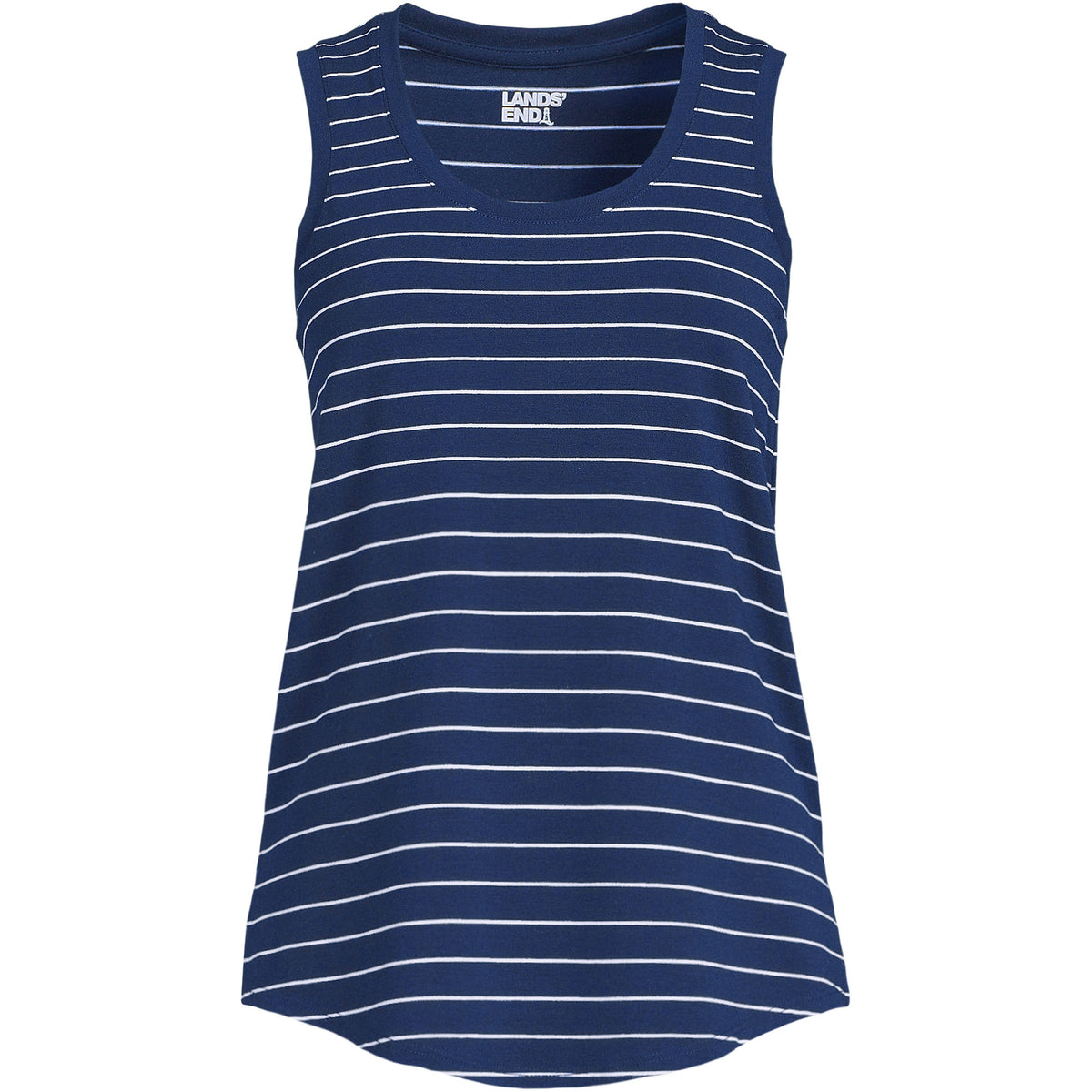 Women's Tall Sleeveless Power Performance Scoop Neck Curved Hem Tunic Tank
