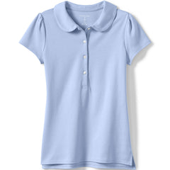 Girls Short Sleeve Peter Pan Collar Polo Shirt