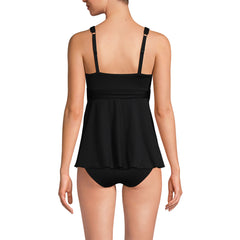 Women's D-Cup Sweetheart Belted Flutter Tankini