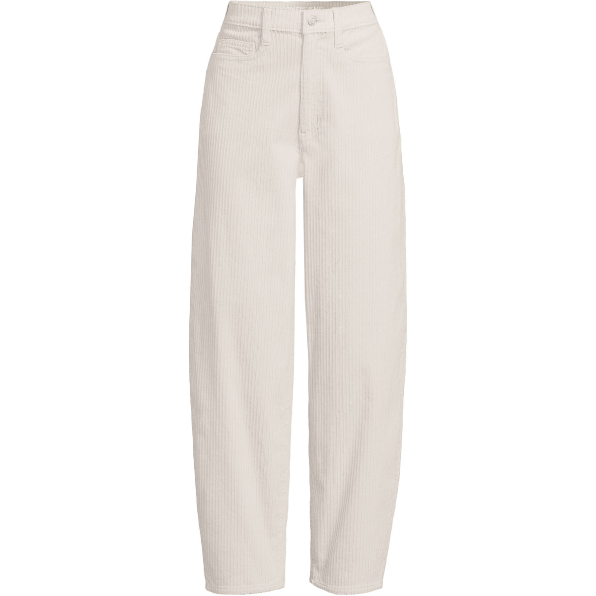 Women's Plus Size Corduroy High Rise Barrel Leg Ankle Pants