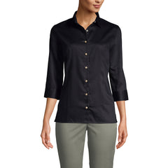 School Uniform Women's 3/4 Sleeve Performance Twill Shirt