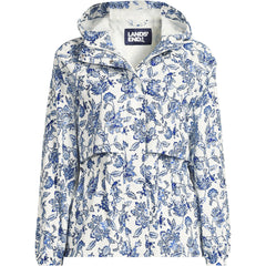 Women's Plus Size Print Squall Packable Rain Jacket