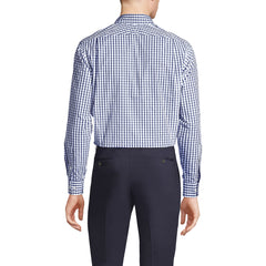 School Uniform Men's Long Sleeve Straight Collar Patterned Broadcloth Shirt