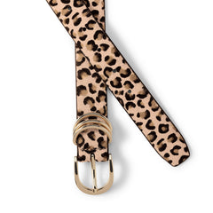 Women's Haircalf Multi Keeper Belt