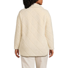 Women's Plus Size Fleece Sherpa Quilted Jacket