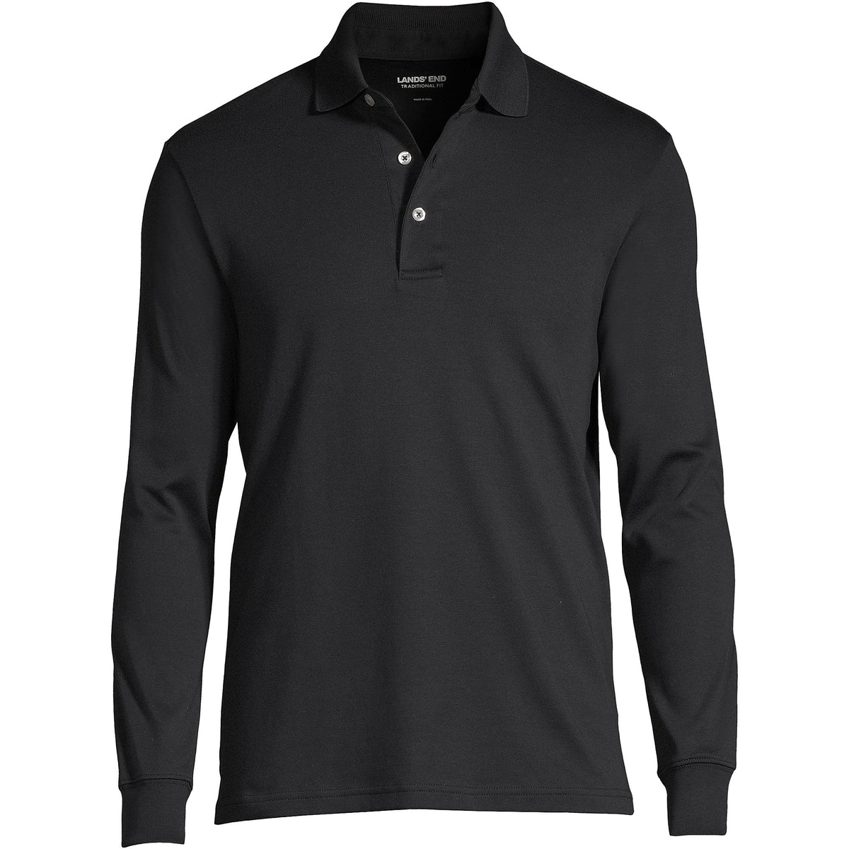 Men's Big and Tall Long Sleeve Super Soft Supima Polo Shirt