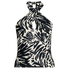 Women's Criss Cross Halter Tankini Top