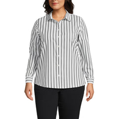 Plus Size No Iron Button Front Shirt
