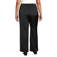 Women's Plus Size Satin Wide Leg Pants