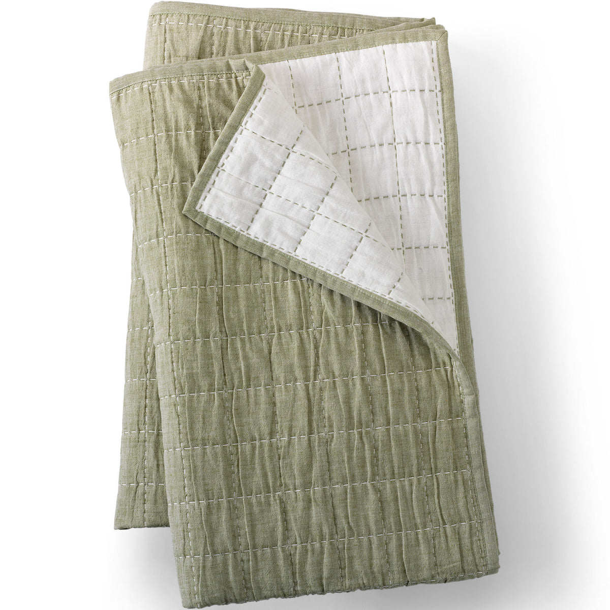 Essential Cotton Windowpane Reversible Bed Blanket