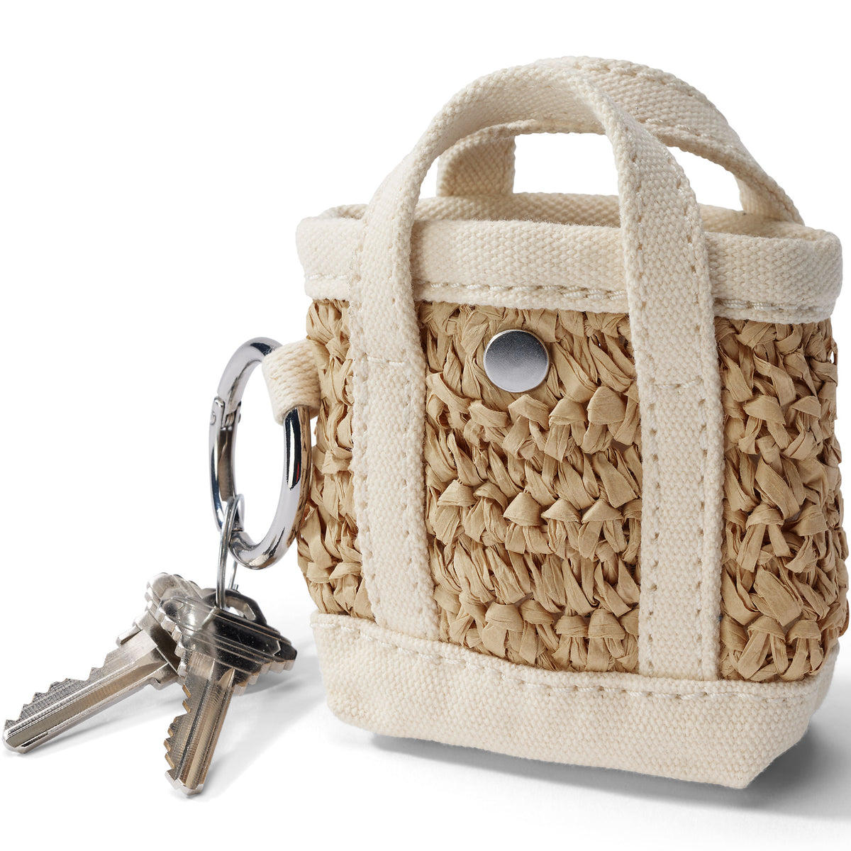 Micro Raffia Tote Charm
