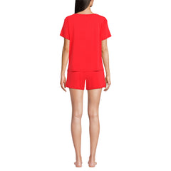 Women's Cooling 2 Piece Pajama Set - Short Sleeve Tee and Shorts