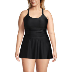 Women's Plus Size Essential Tie Back Ruched Dresskini Top