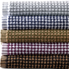 Quick-Dry Cotton Textured Gingham 2-Piece Washcloth Set