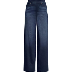 Women's Petite Starfish Denim High Rise Wide Leg Jeans