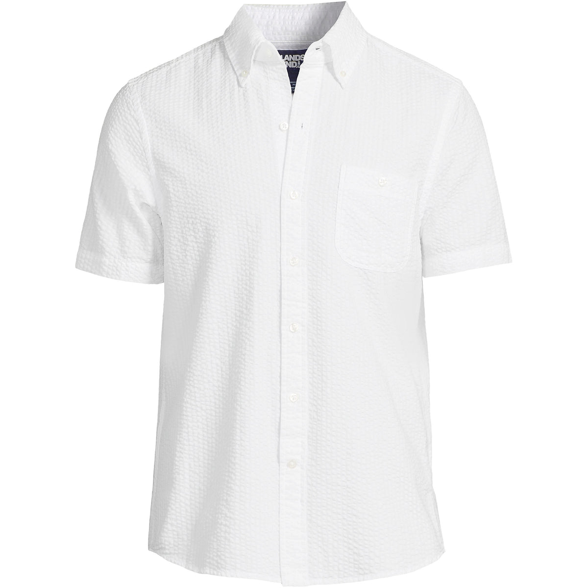 Men's Big and Tall Short Sleeve Seersucker Shirt