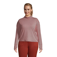 Women's Plus Size Performance Mock Neck Top
