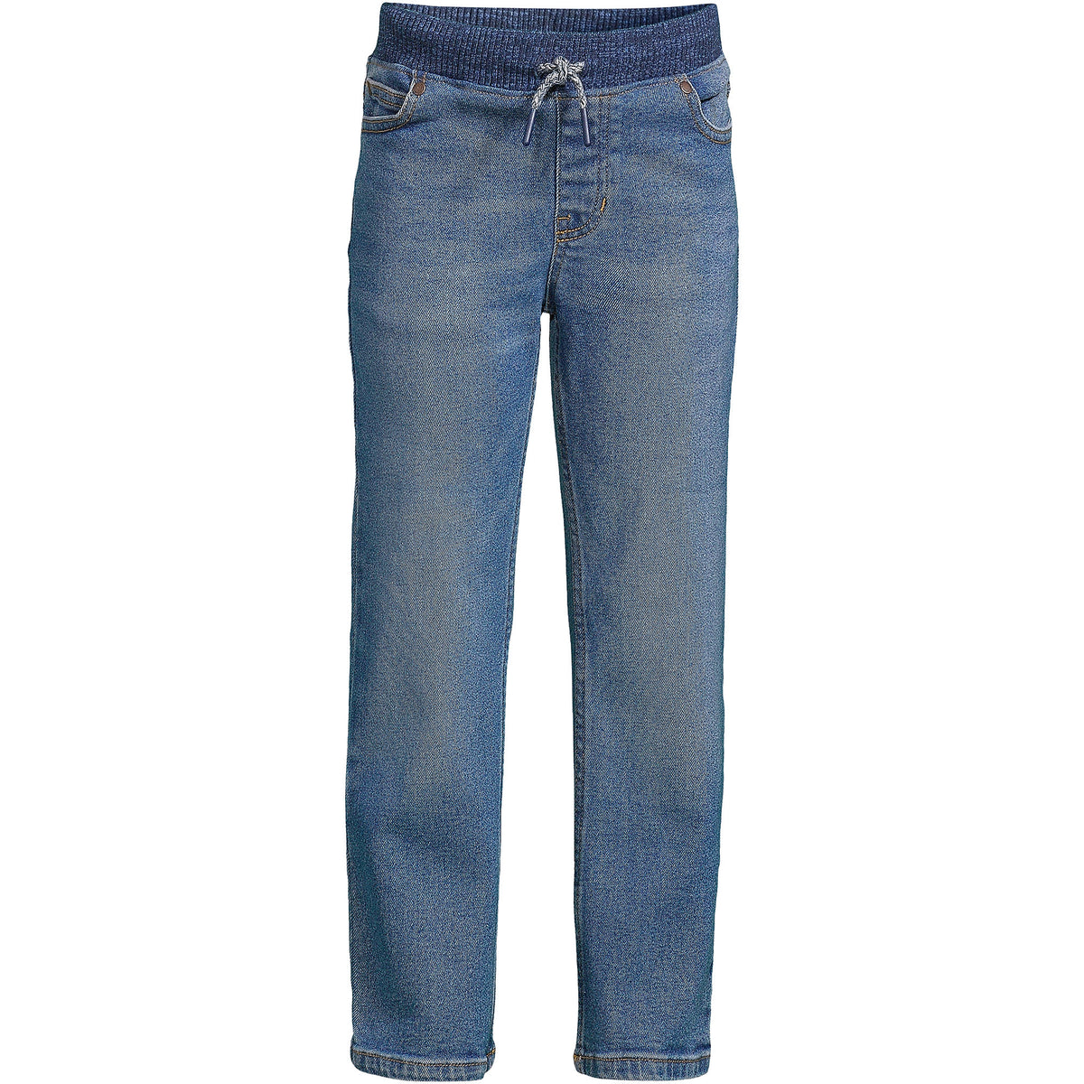 Boys Iron Knee Stretch Pull On Denim Jeans